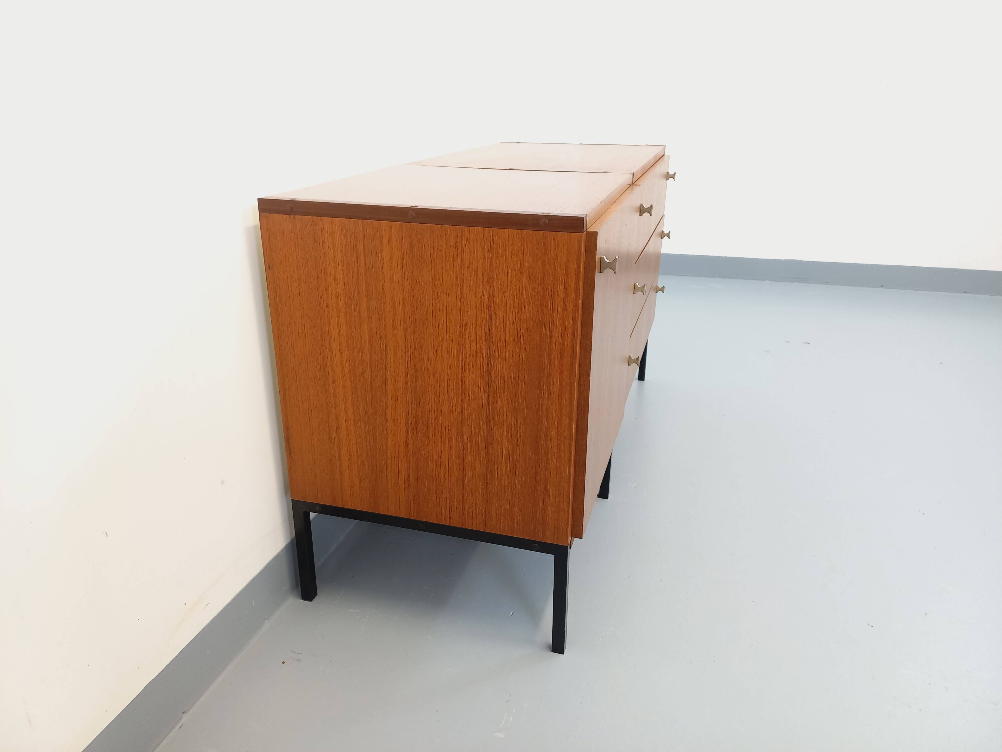 Vintage modernist enfilade ARP Minvielle by Guariche Mortier Motte teak