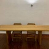 Grande table à manger en chêne brut technicraft