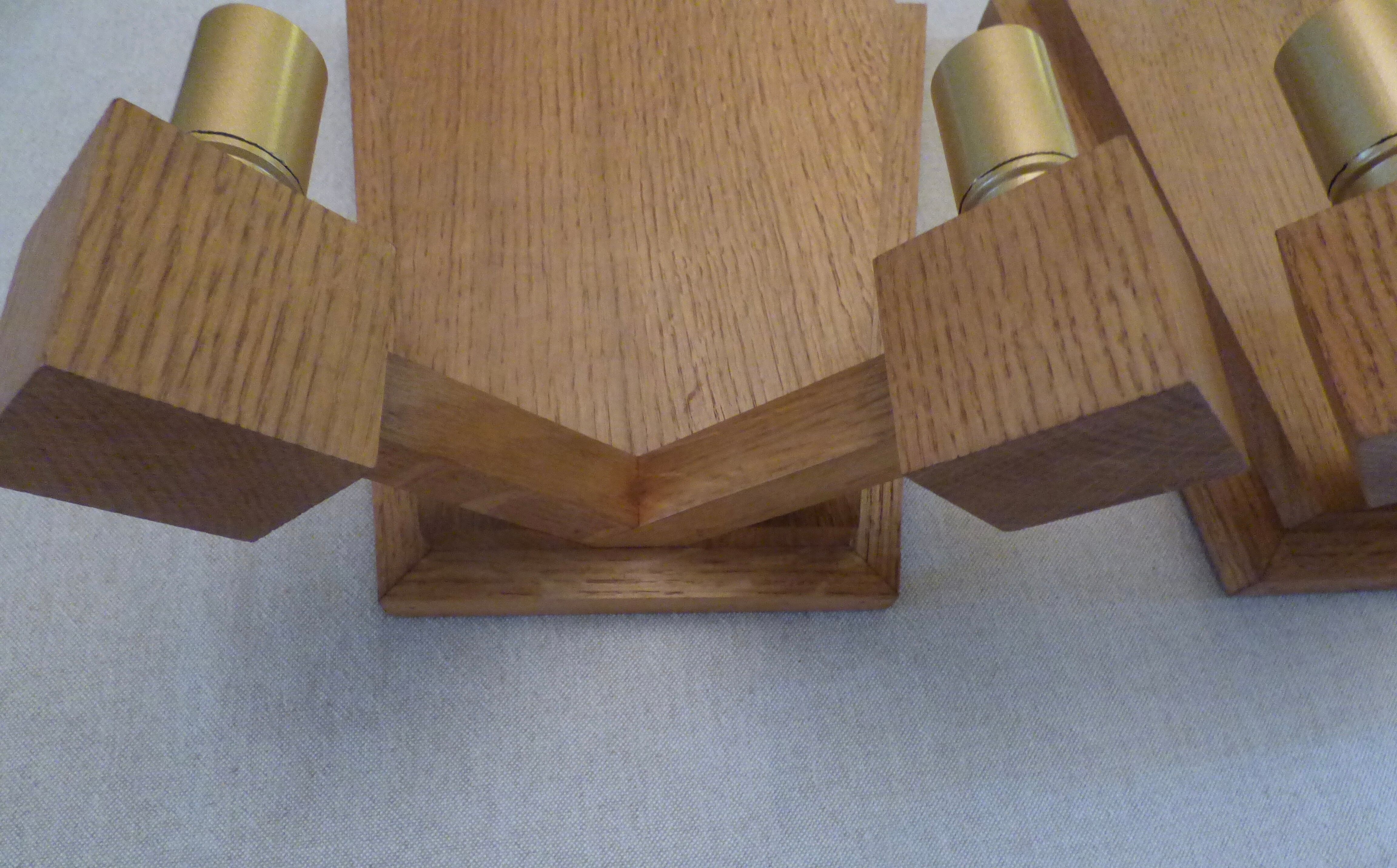 4 sconces in oak 40 years