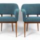 Pair of vintage armchairs by designer Charles Ramos, 1950s.