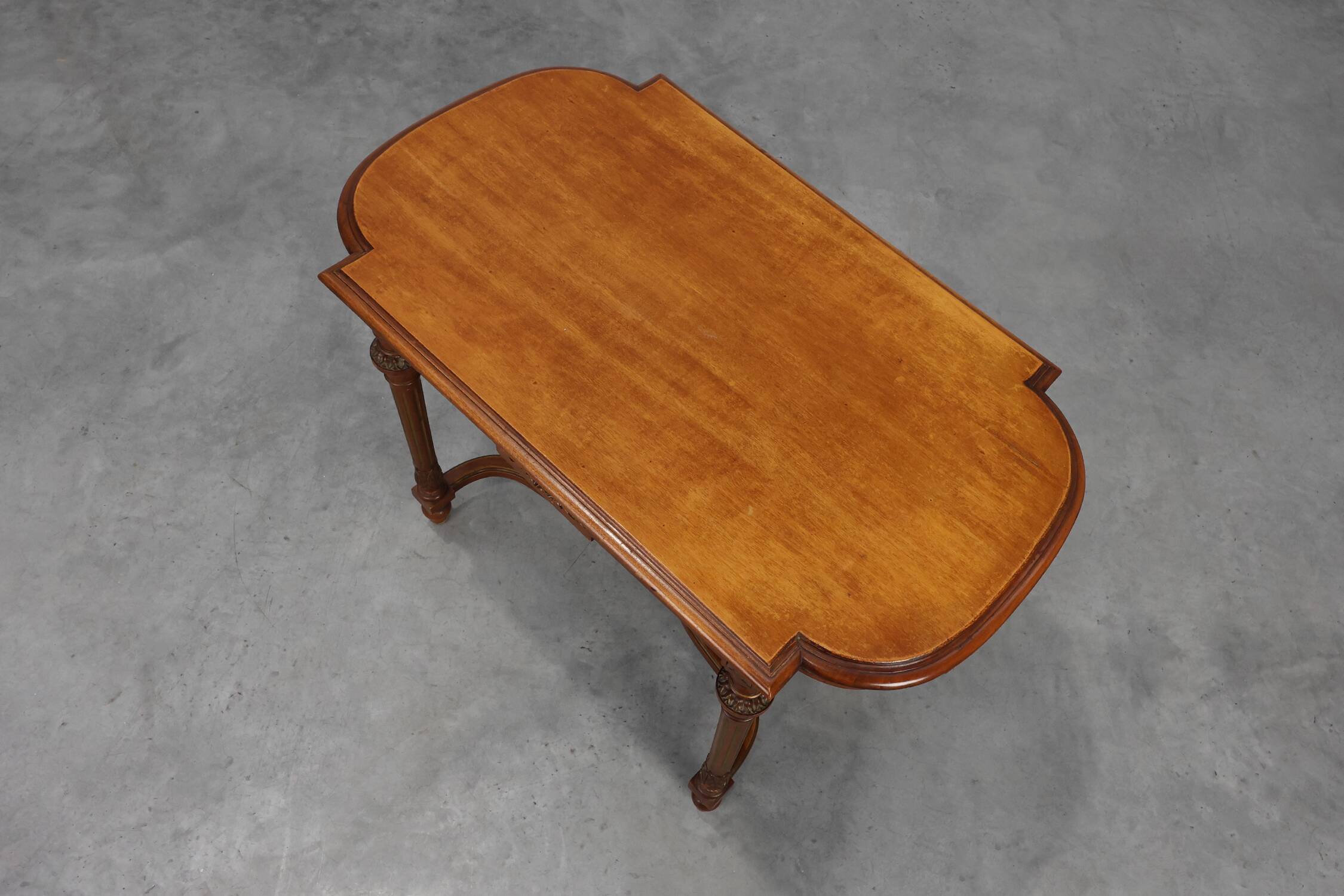 French Empire‑Style Oak Side Table with Gilt Details, ca. 1900