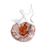 Ashtray with ceramic bird, 60s