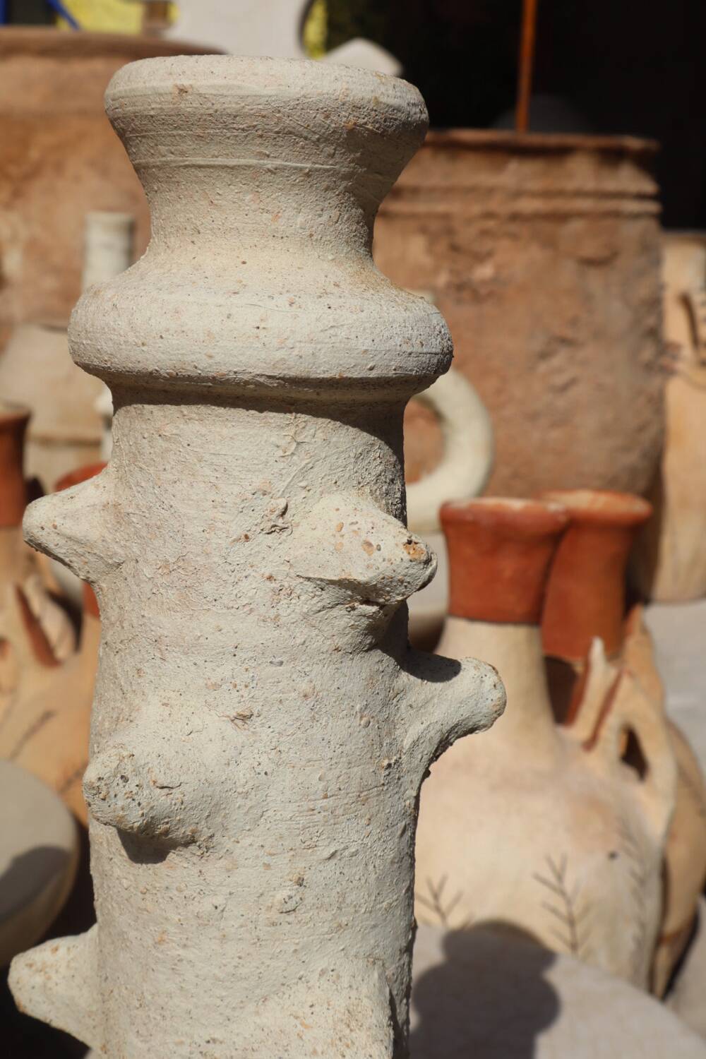 Raw wabi-sabi tamegroute sculpture vase