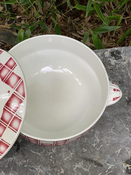 Soupière in earthenware Sarreguemines service Cornwall