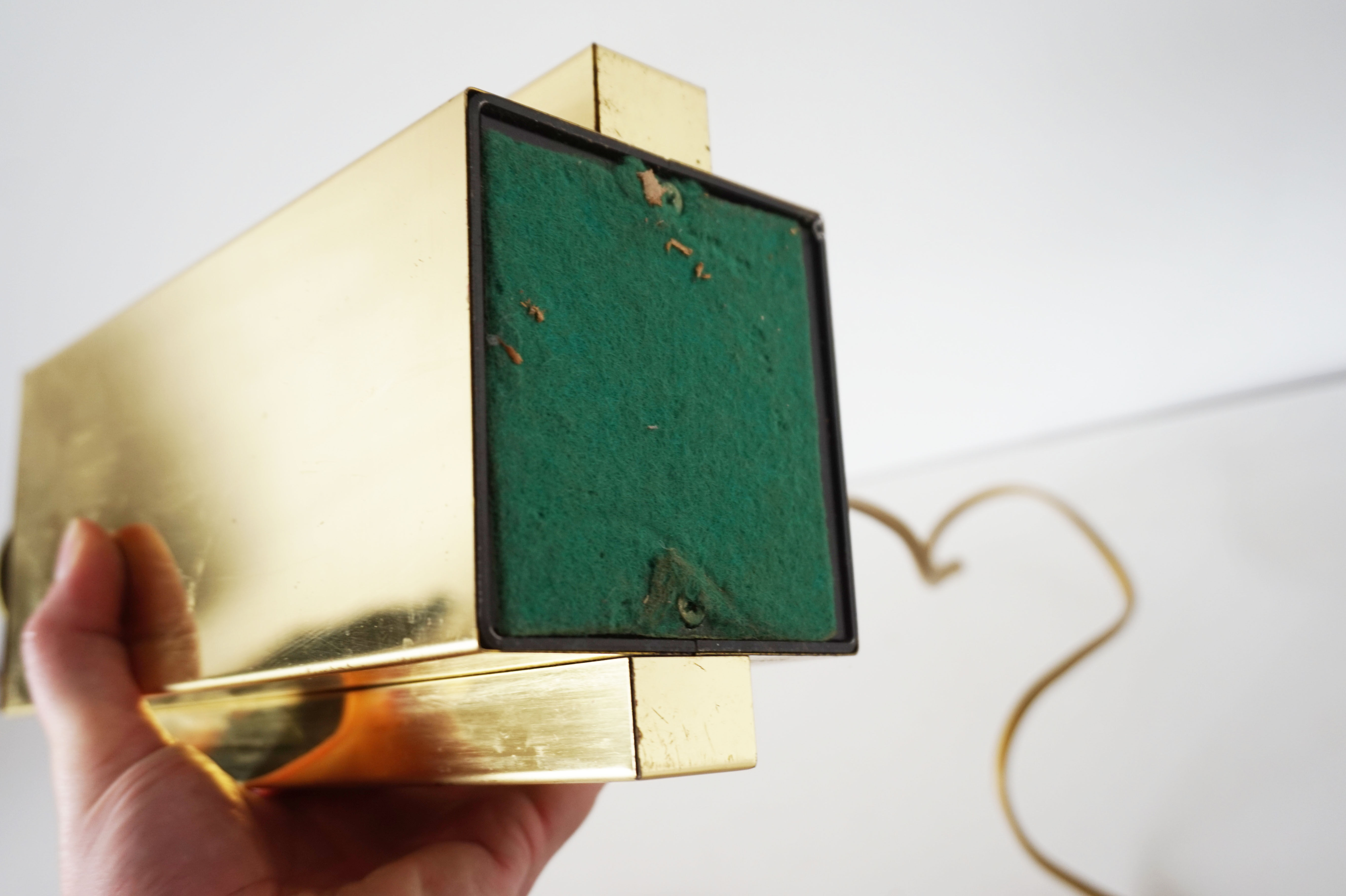 Vintage gold metal lamp foot