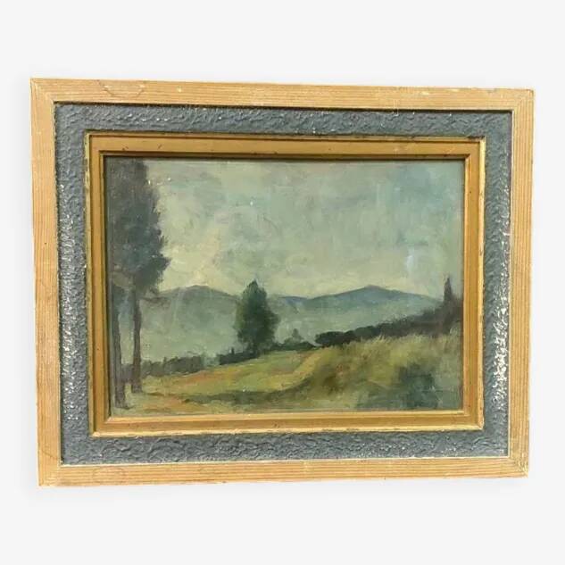Ennio Cocchi landscape and still life painted on both sides panel