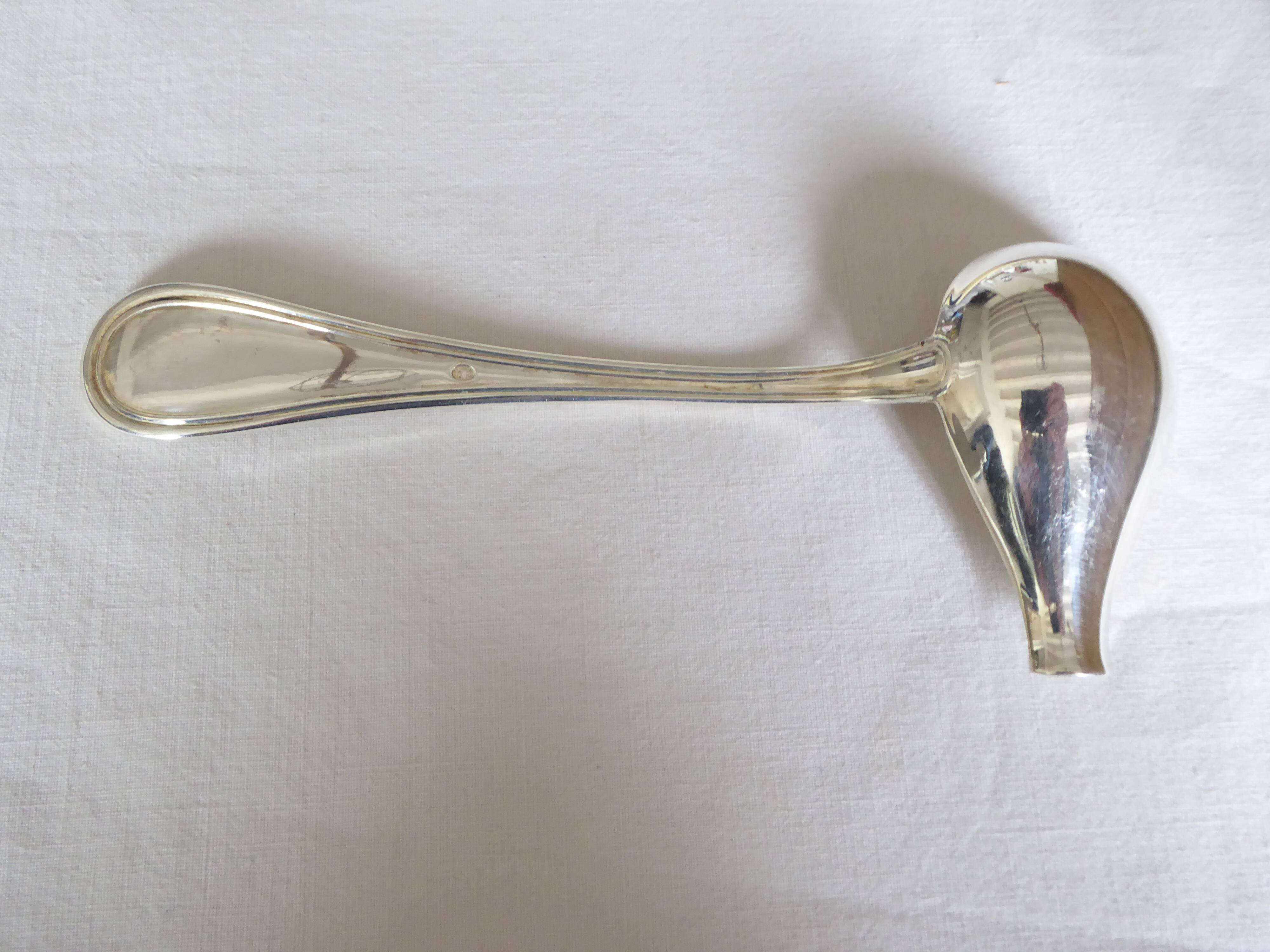 Sauce spoon, olri, silver metal, 15 cm