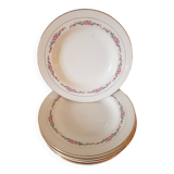 8 flowered soup plates L'amandinoise