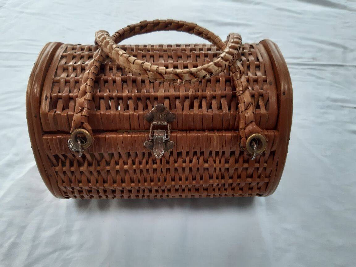 1950s wicker basket