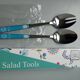 Service of 2 metal salad servers