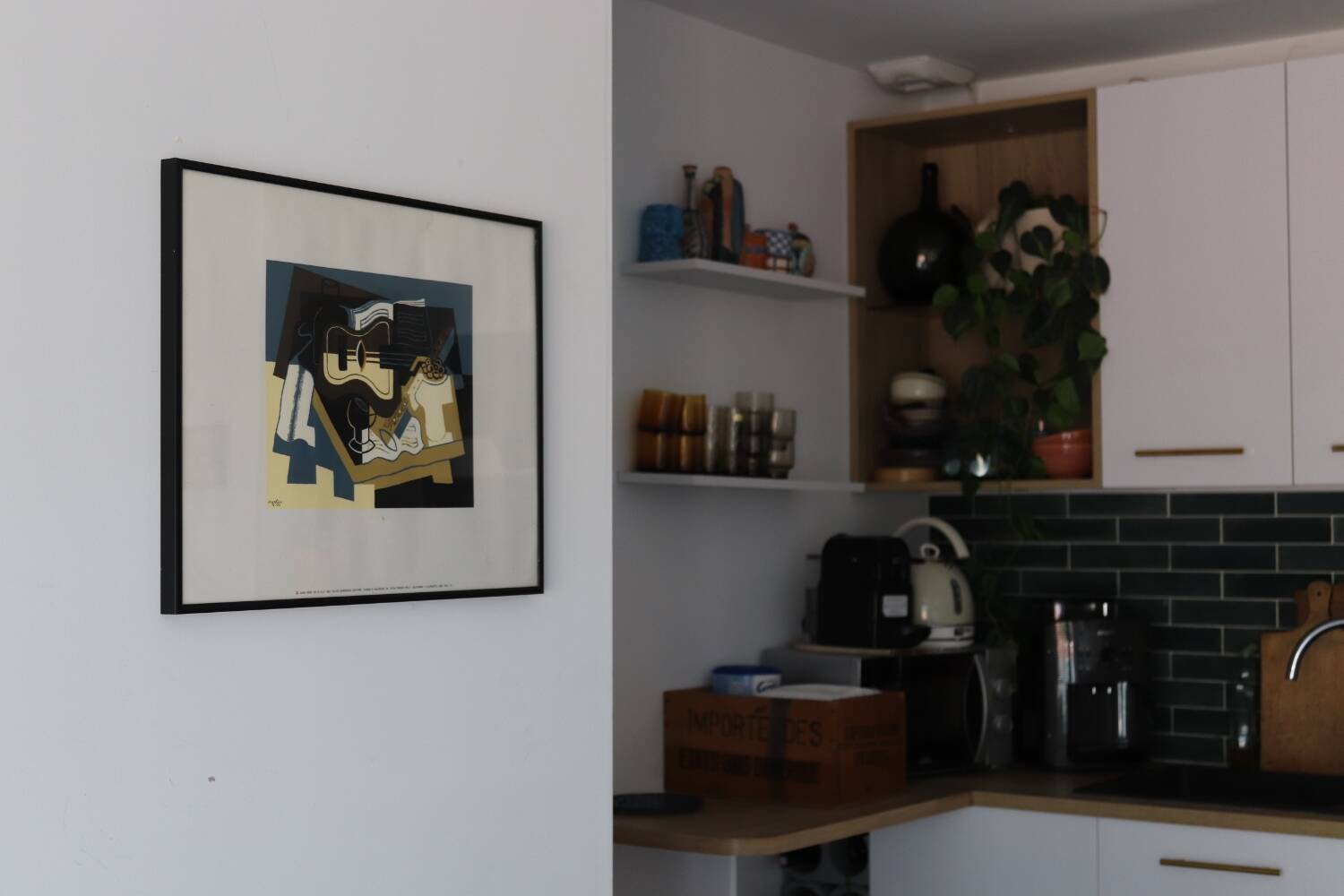 Framed poster 1991 "guitar and clarinet" Juan gris 1920