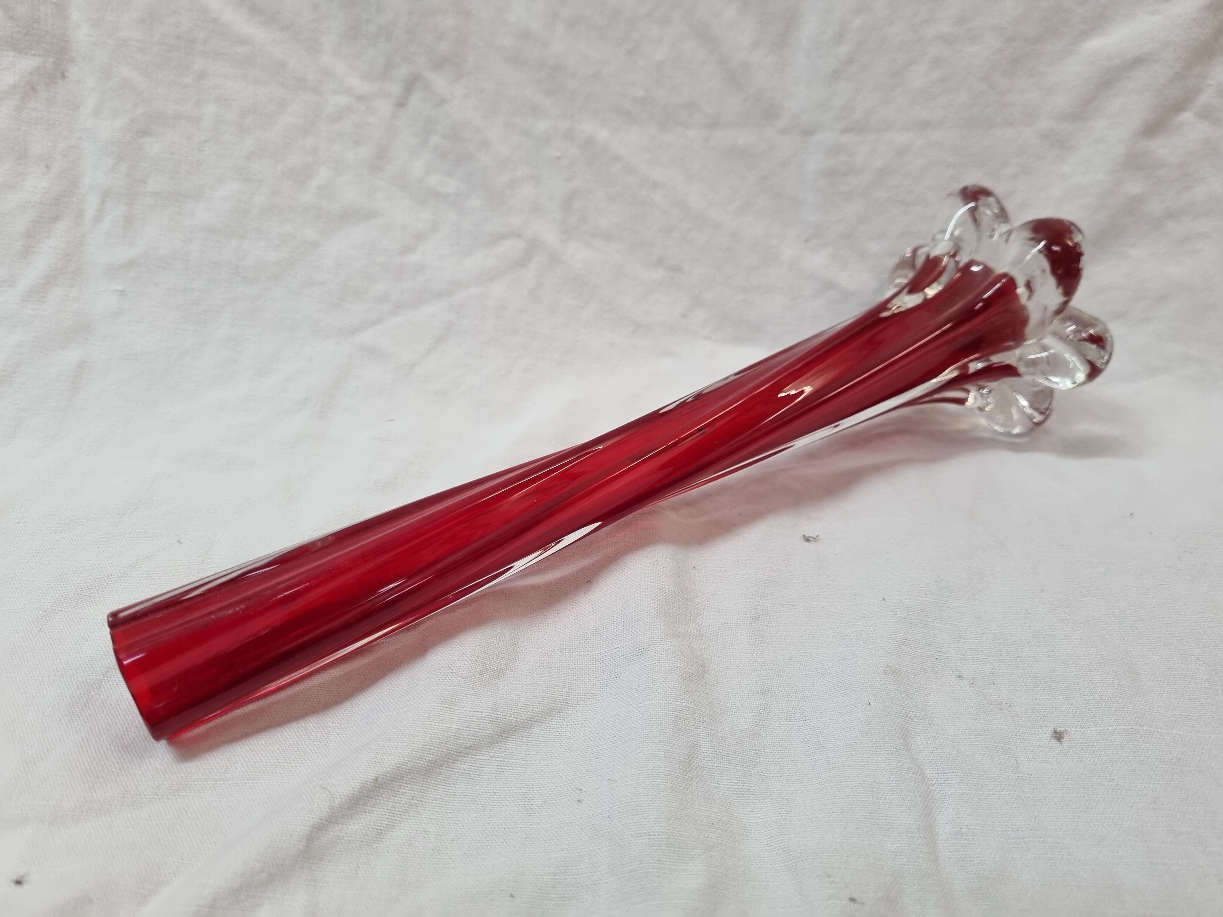 Vase soliflore blown glass from 1970