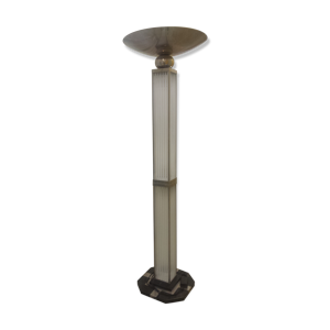 Lampadaire art déco en verre et