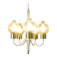 Vintage pendant light white eclectic chandelier hanging lamp Germany 1970's