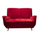 Italian Two-Seater Red Sofa from by I.S.A. Bergamo, 1950s