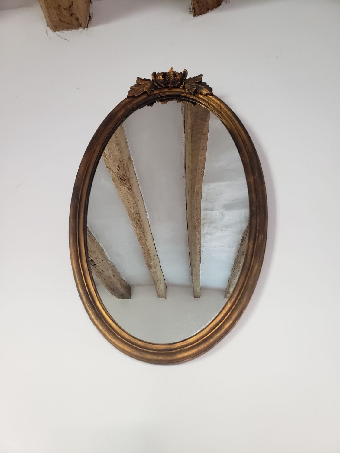 Romantic golden mirror Louis XVI style