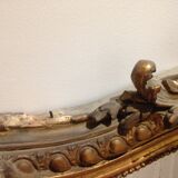 Old overmantel mirror in gilded wood - 148x100cm