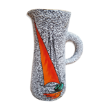Pitcher granite bench-gray decor boat orange year 60