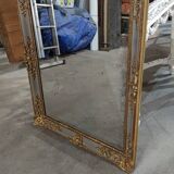 Napoleon III period mirror in wood and gilded and painted stucco, 106x83 cm