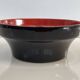 Large vintage salad bowl - Ceramic, Black and red - 1970s