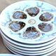 Oyster service in Saint Amand earthenware, hand-painted.