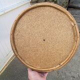 Porte manteau perroquet en rotin vintage 1970
