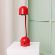 Red painted-metal desk lamp by Barbieri & Marianelli for Tronconi, 1980s Italian Memphis Postmodern design