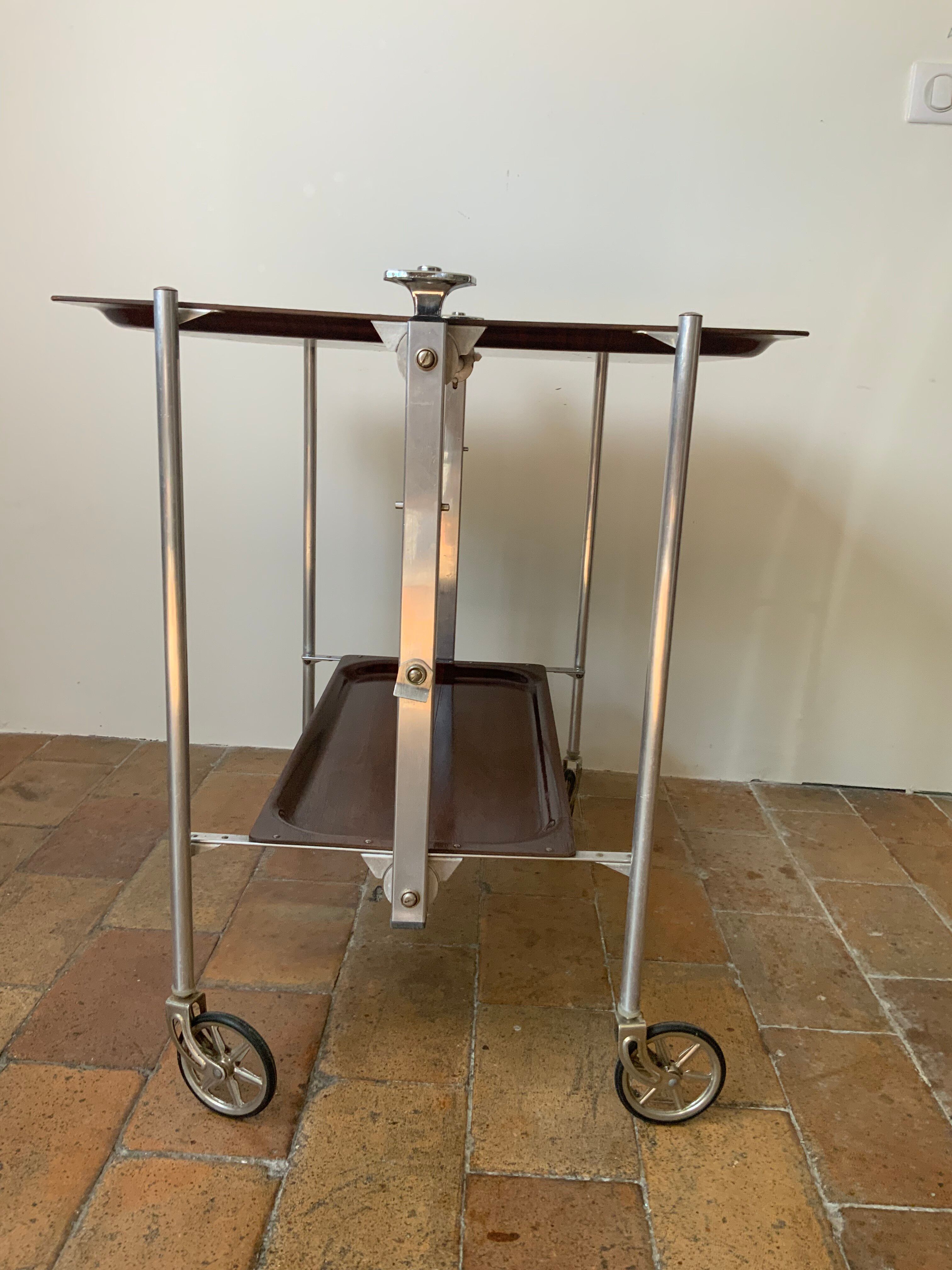 Vintage 70s folding dessert trolley