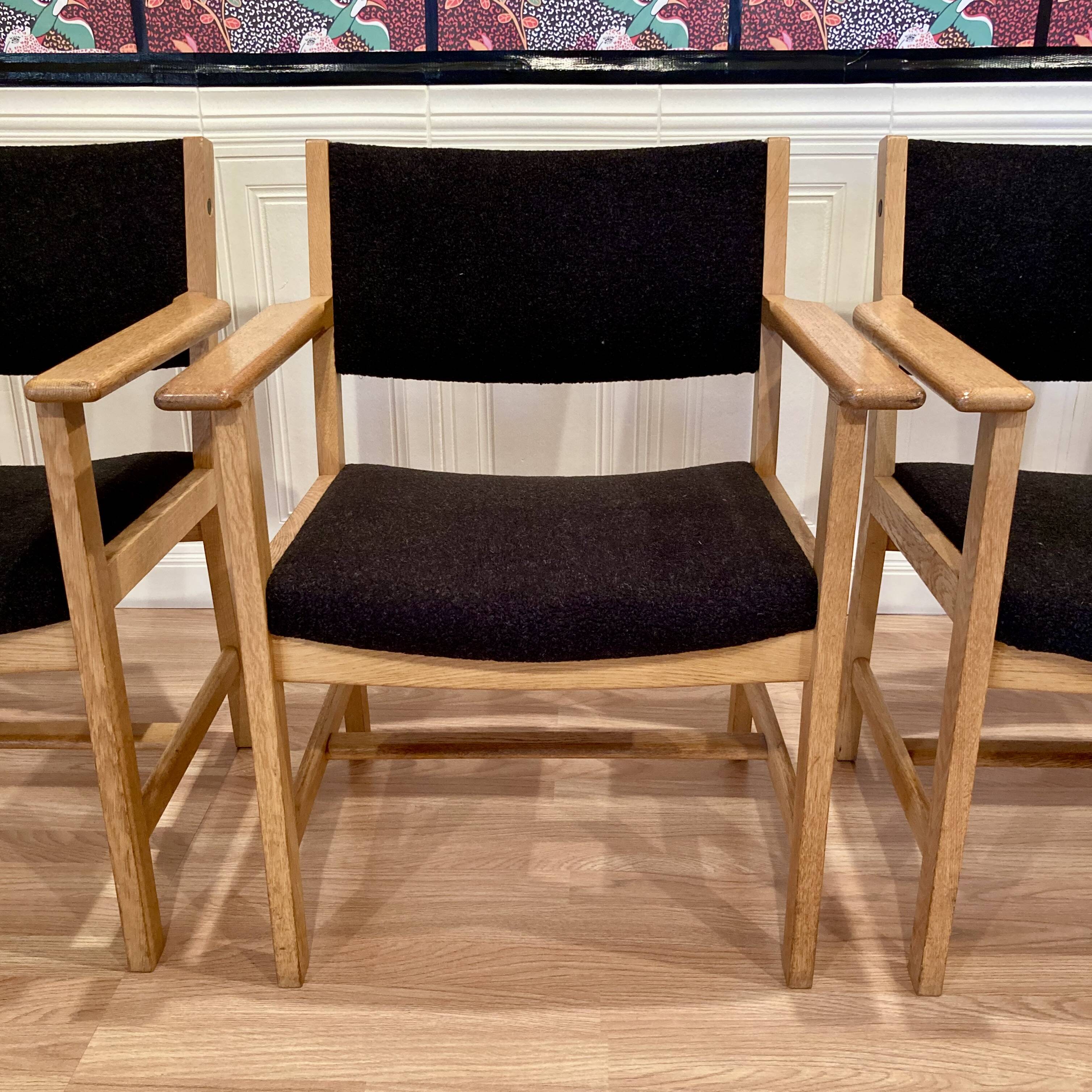 Set of 4 armchairs with "hans wegner" stamp 1960.