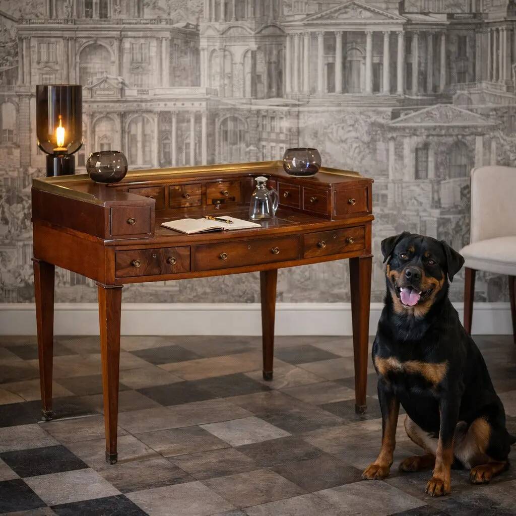 Antique writing desk Carlton House Desk George III '800 mahogany brass