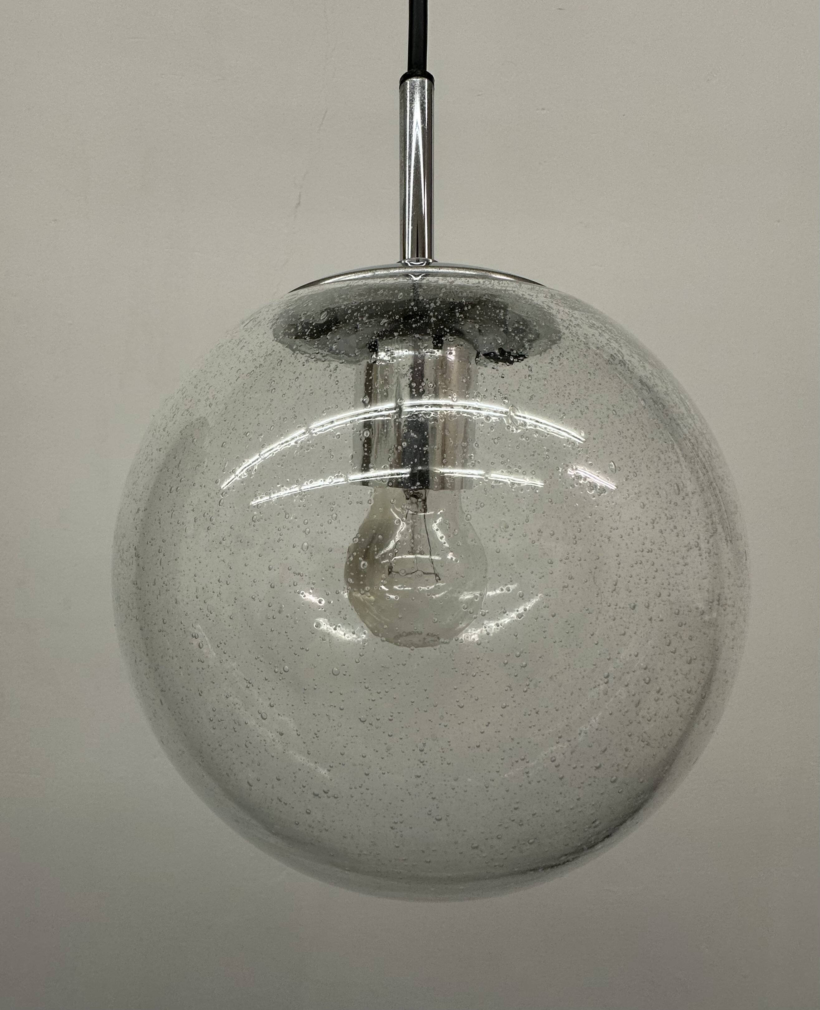 Glashütte Limburg hanging lamp , 1970’s