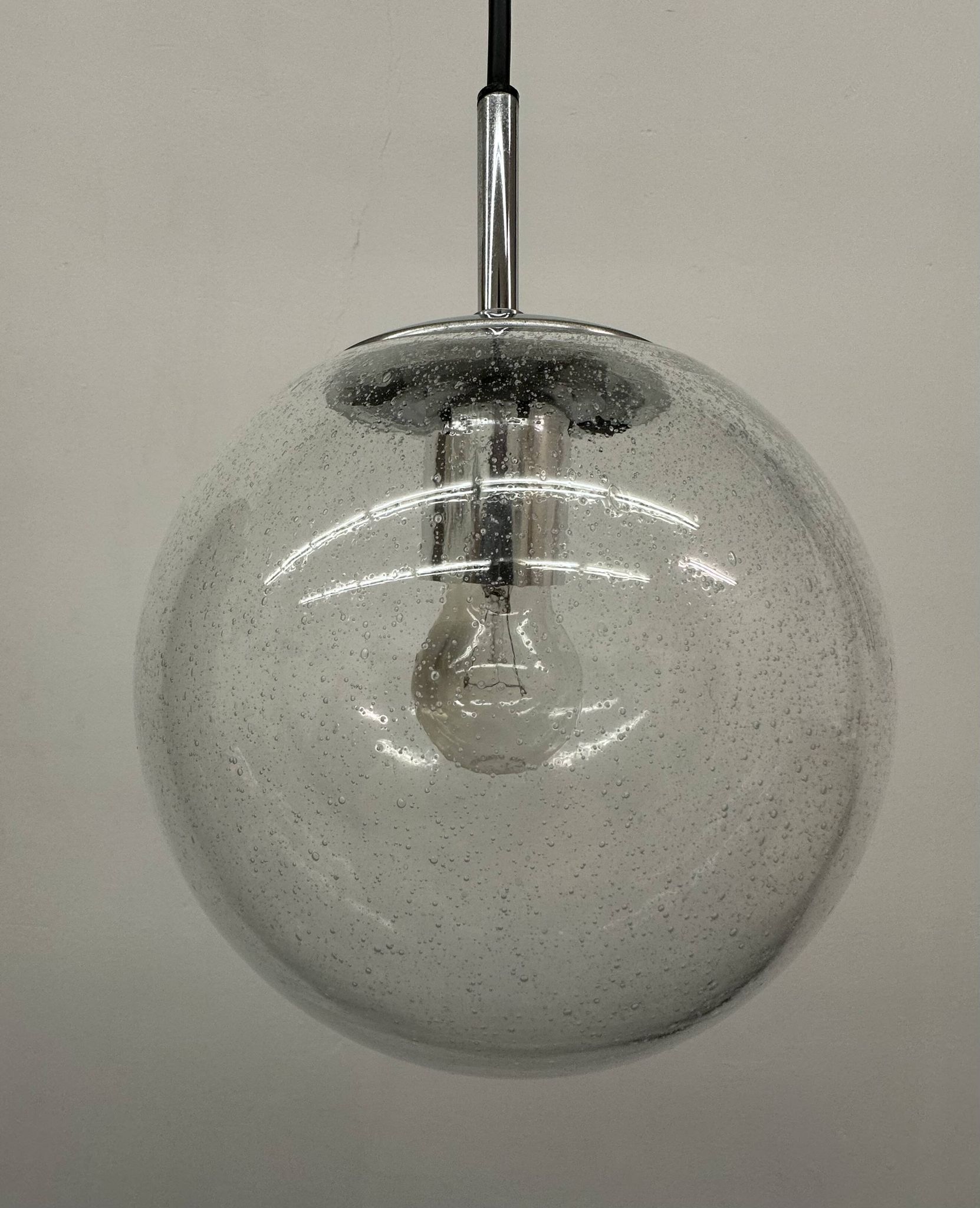 Lampe à suspension Glashütte Limburg, années 1970