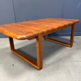 Mid-century solid teak Scandinavian coffee table, 1970s
