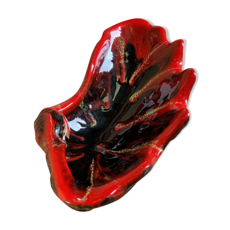 Empty pocket shell oyster ceramic Vallauris unsigned