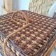 Vintage wicker suitcase