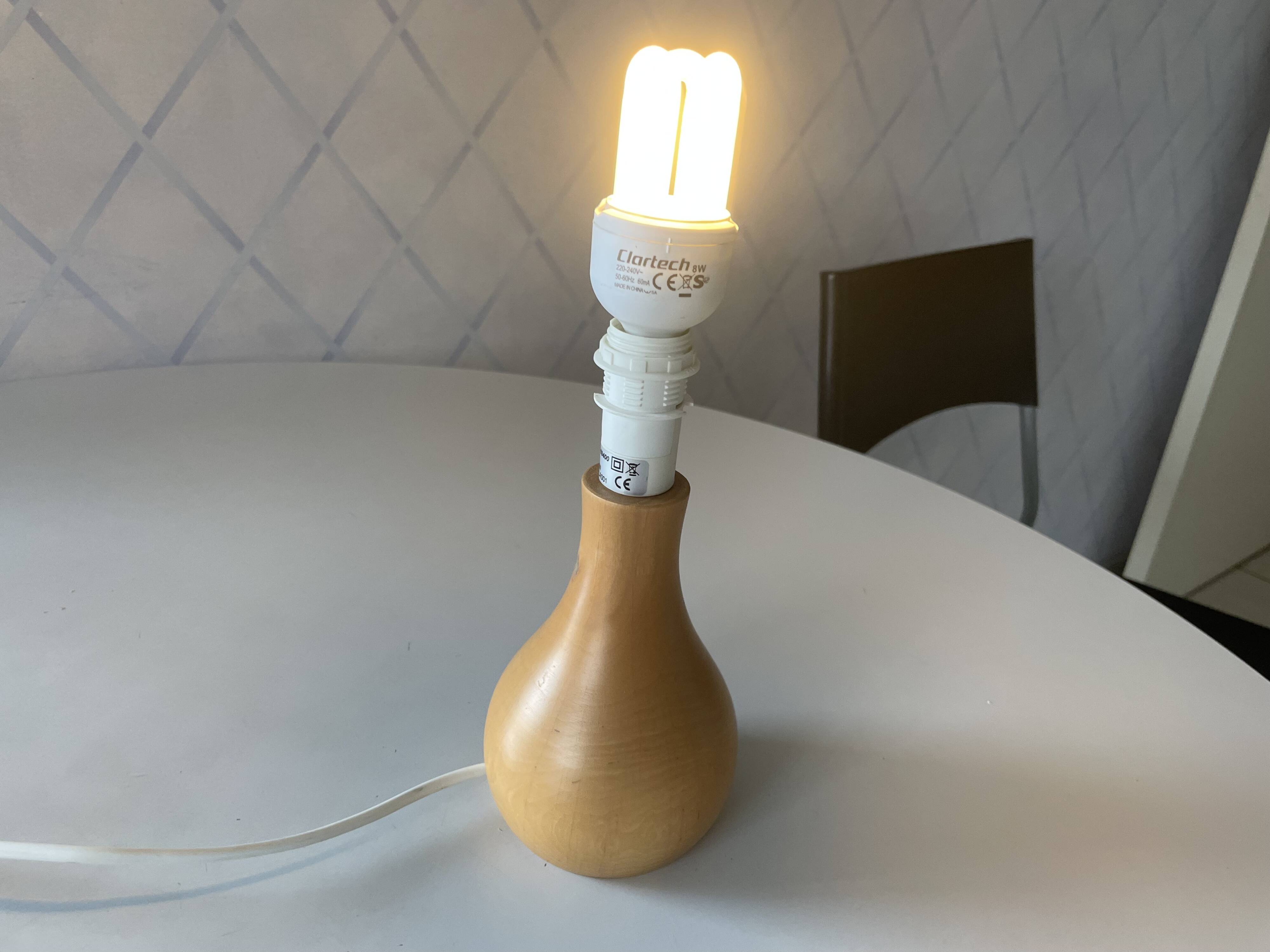 Wooden lamp from the 80s