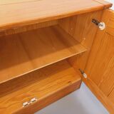 Charlotte Perriand style Les Arcs vintage pine storage unit from the 60s and 70s