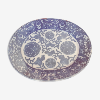 Plat ovale asiatique en céramique lourde