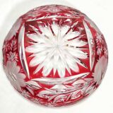 Cenicero de cristal tallado "Schonborner Bleikristal". Alemania, 1970s.