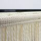 Monumental dining table with glass top and macramé, Italy