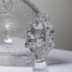 Cognac carafe Daum France Lorraine cross in bubbled crystal, 1960s-70s.