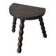 Tabouret tripode en bois tourné
