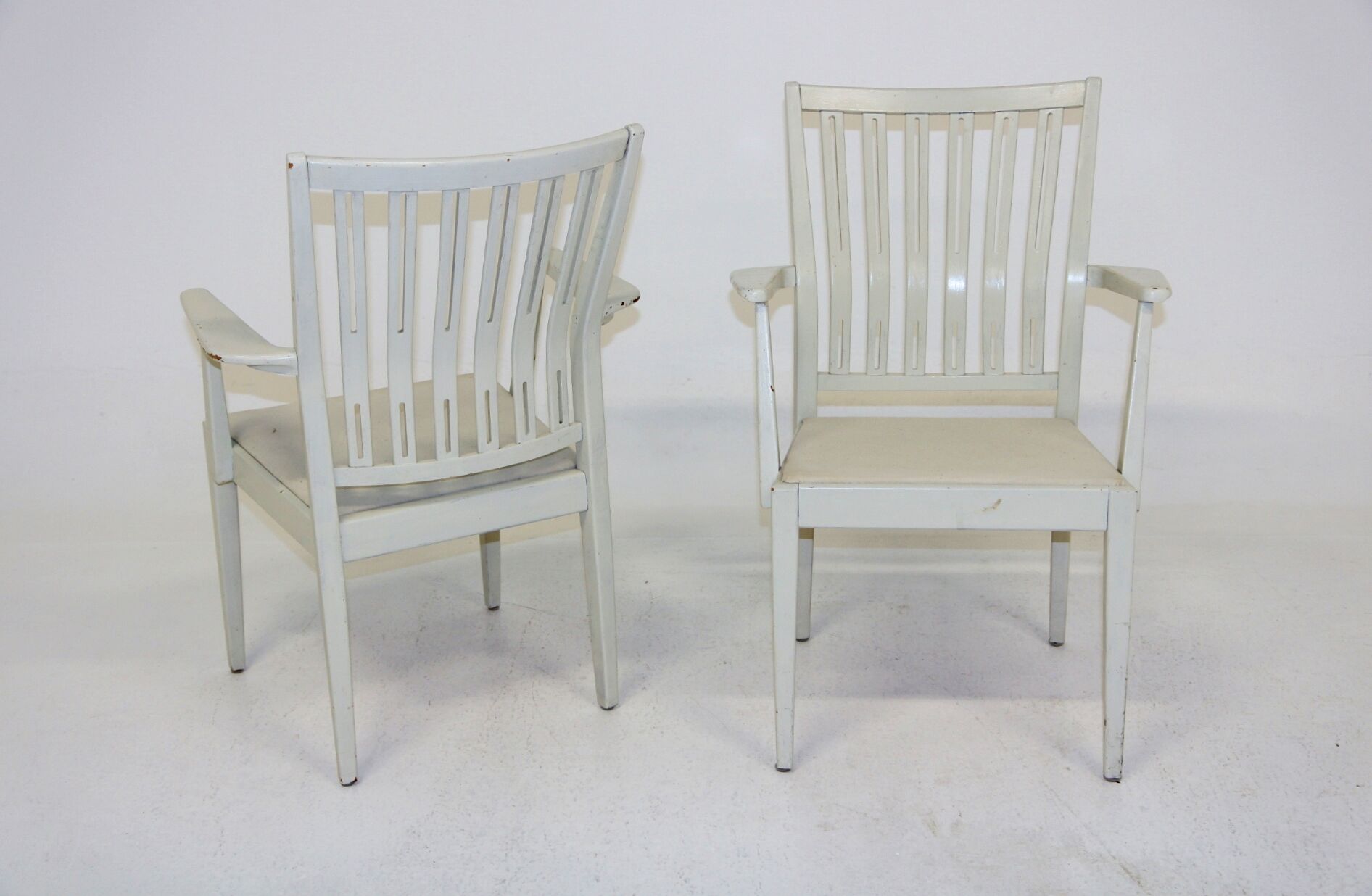 Pair of beech armchairs, Denmark, 1960