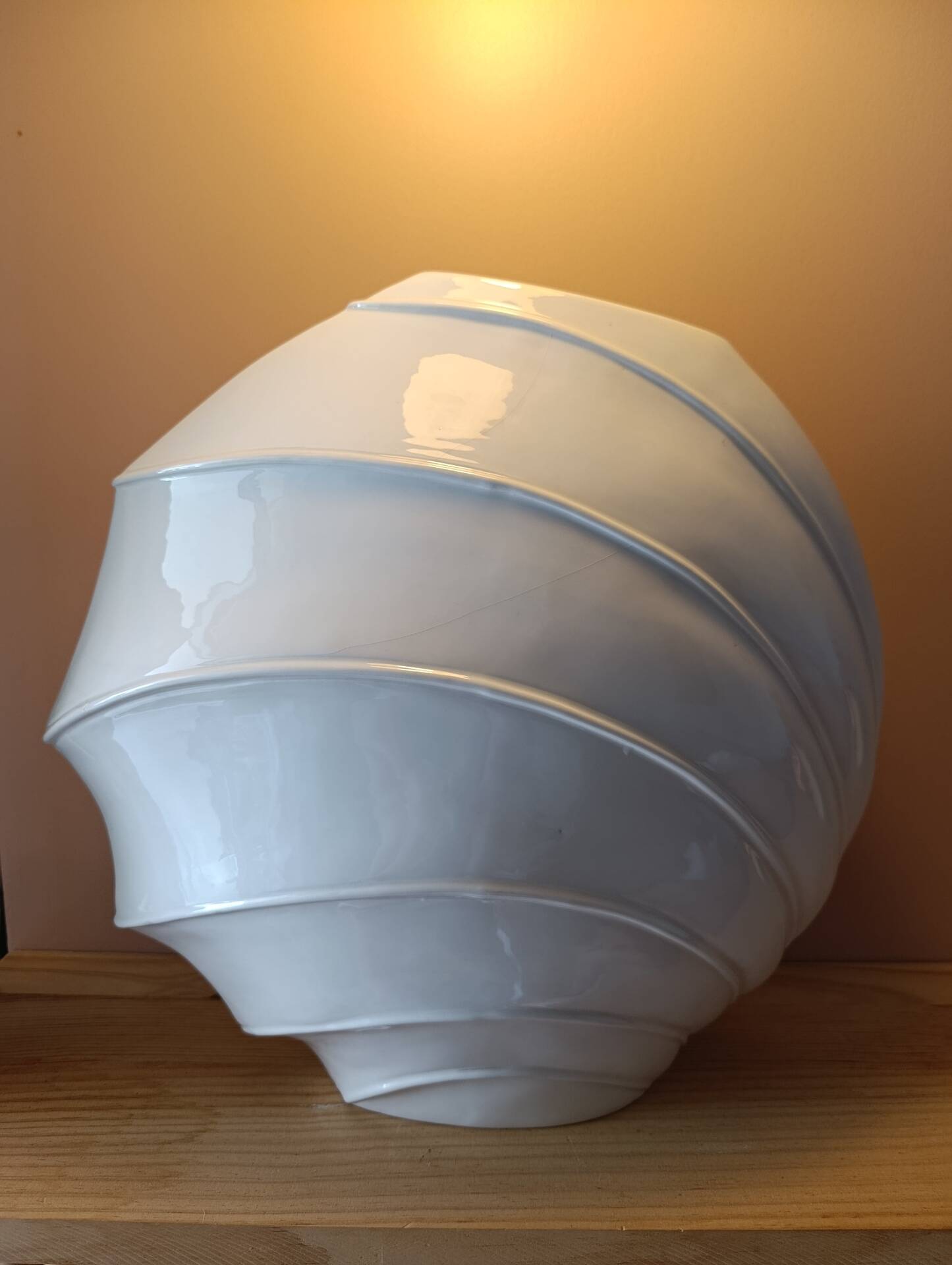 Large sculptural vase Hubert Olivier – Model OB207 – Glazed ceramic