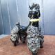 Groomed Poodle in Iridescent Ceramic, 1950