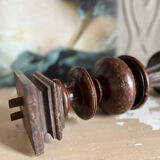 Old woodwork baluster lamp base
