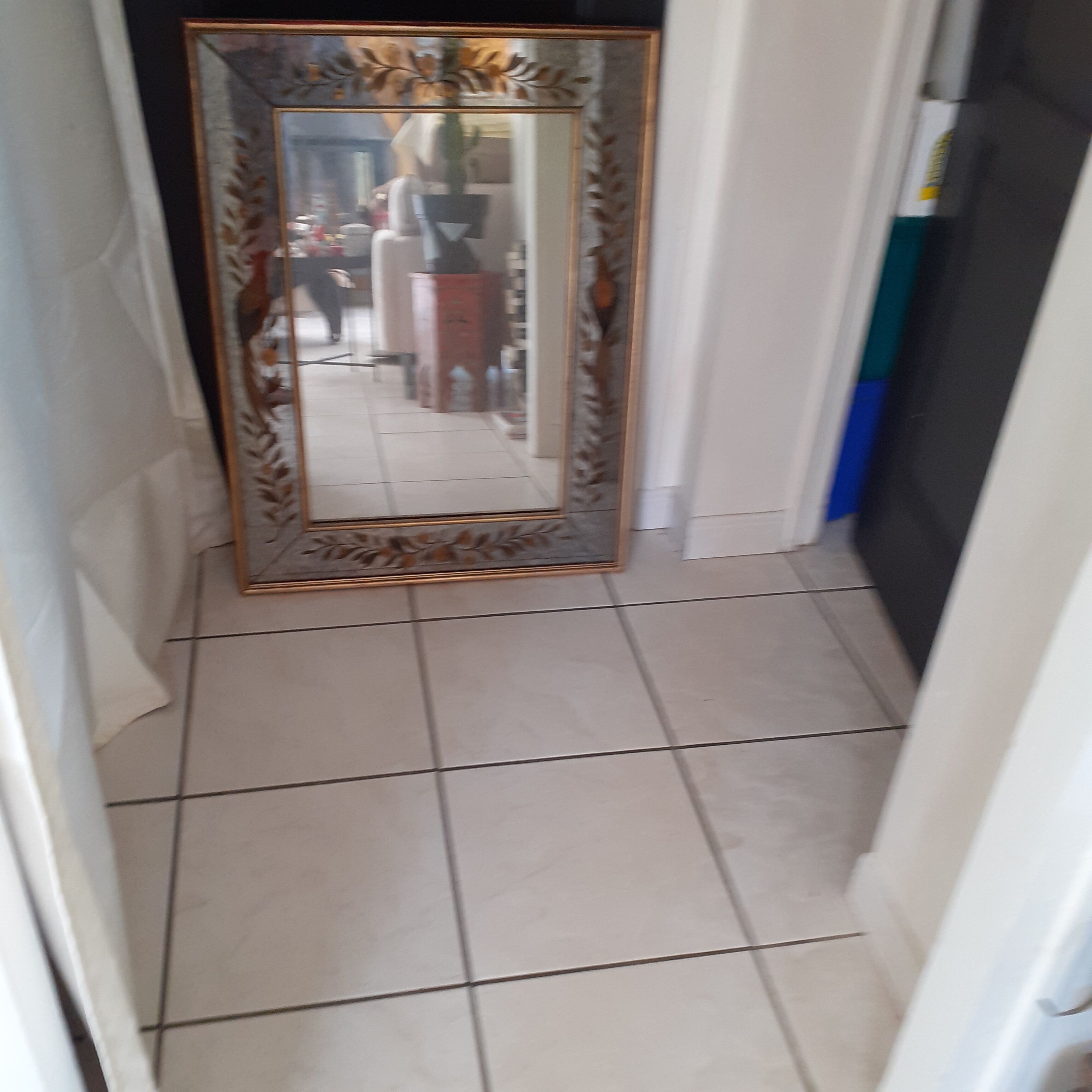 Silkscreened mirror from the 1960s