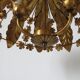 Gold leaf floral ceiling light in gold metal 70