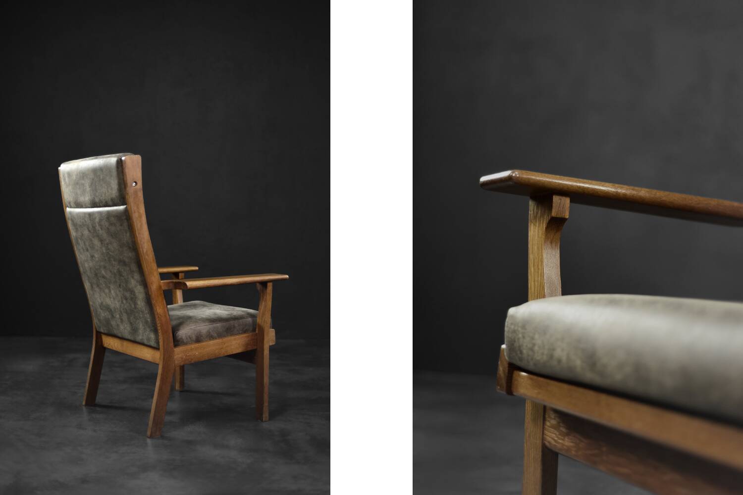 Rare Vintage Mid-Century Danish Modern Armchair Model GE 181 A from Getama