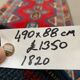 Turkish runner 490x88 cm tribal rug, red, beige, blue, vintage